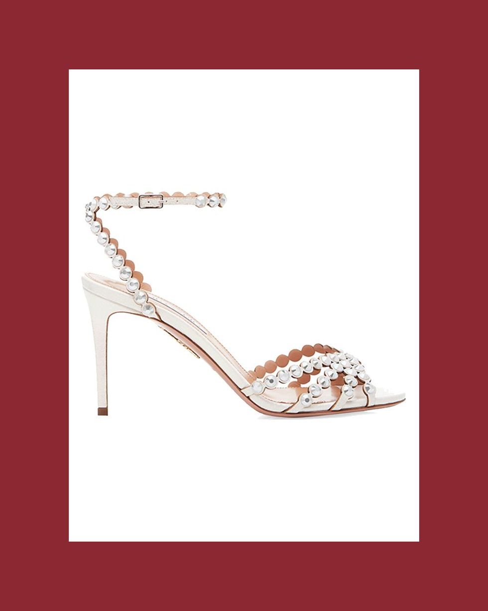 Tequila Faux Pearl-Embellished Leather Sandals