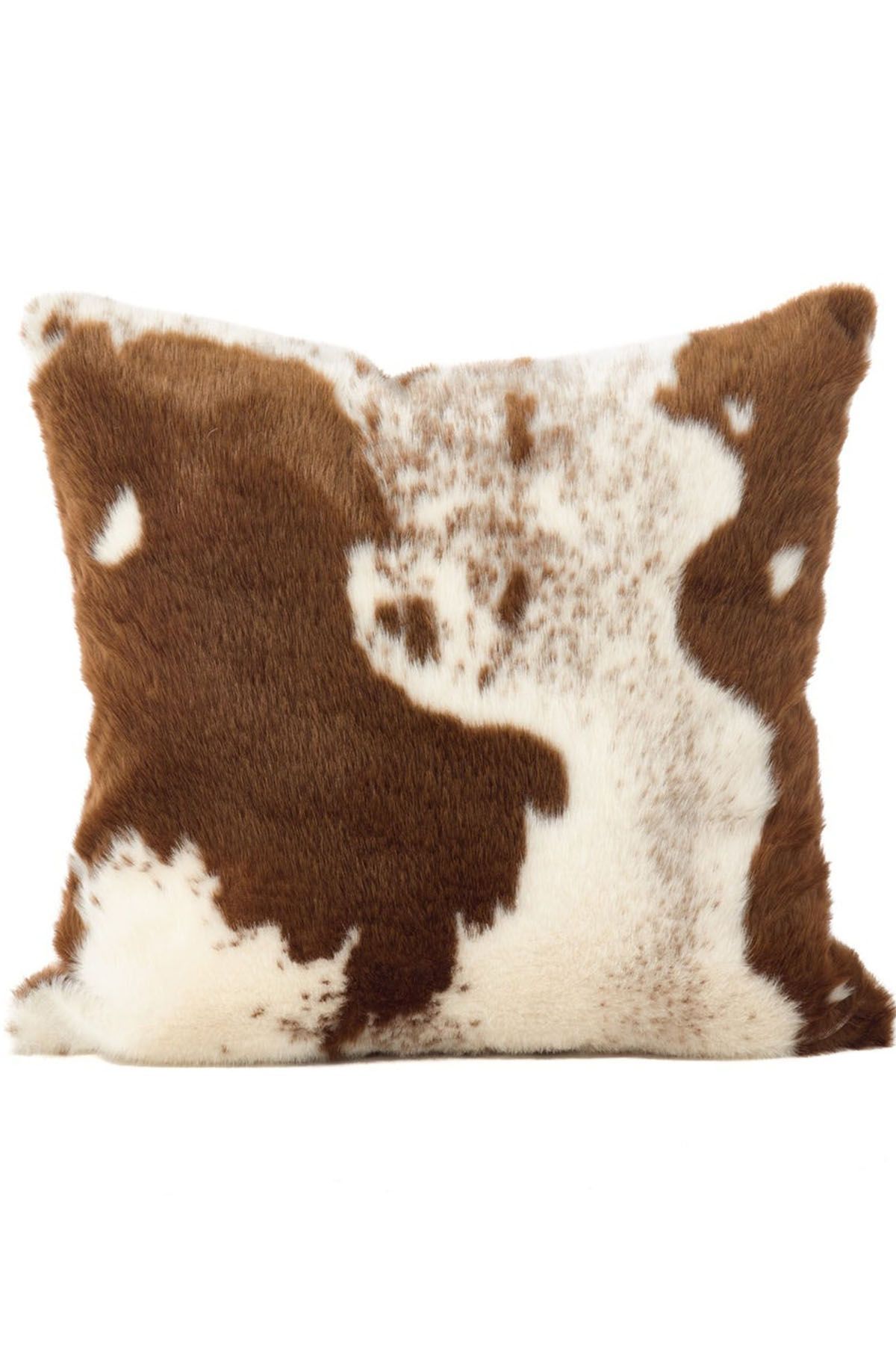 Urban Faux Cowhide Poly Filled Throw Pillow