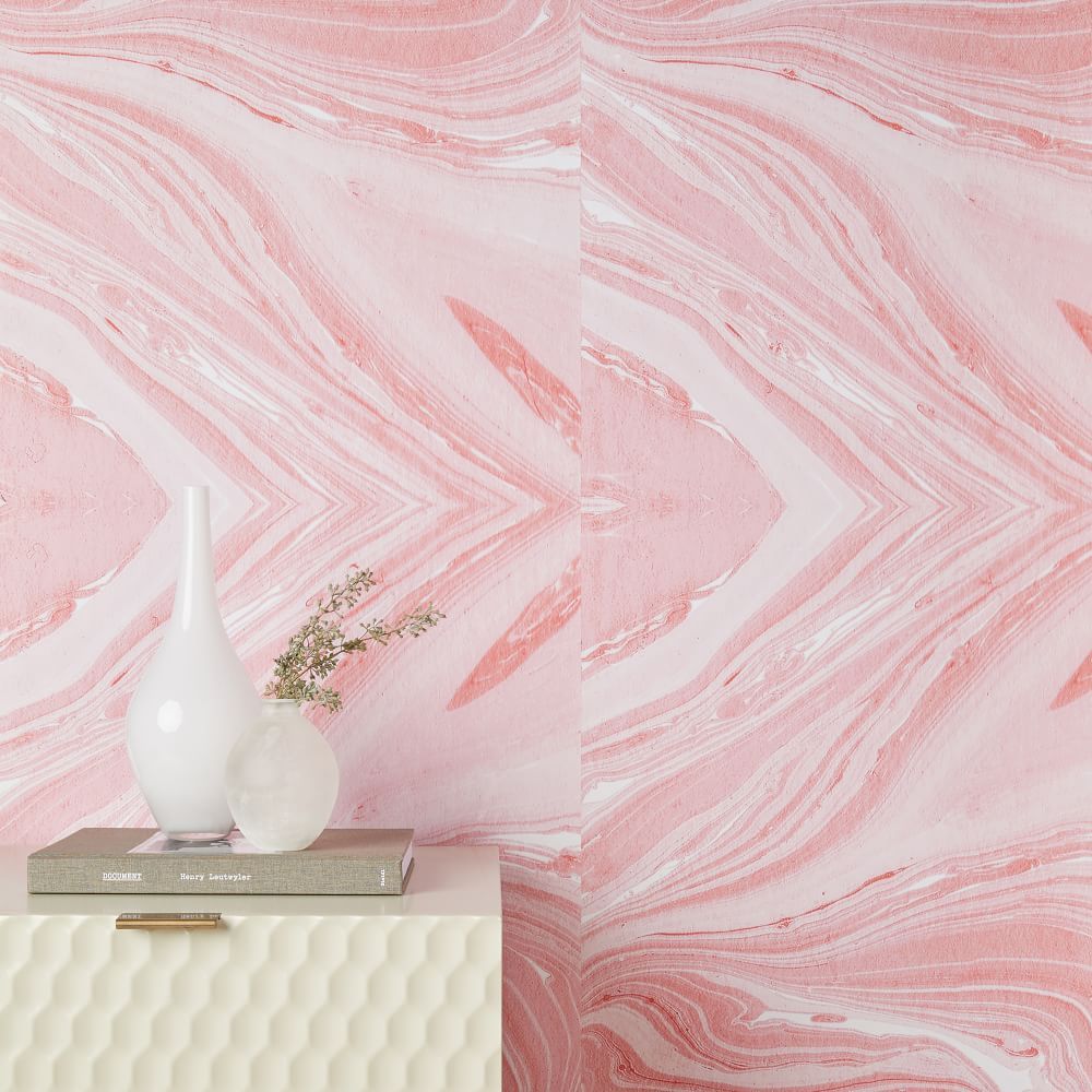 Chasing Paper Pink Marble Removable Wallpaper 