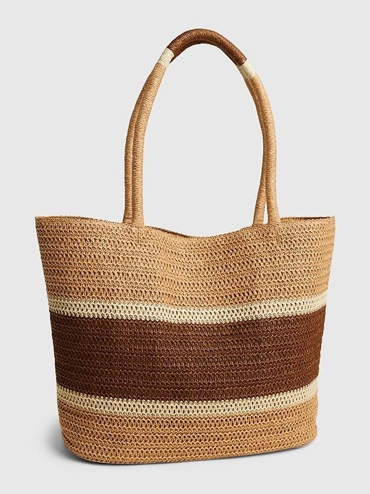 straw beach tote