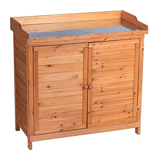Potting Bench with Cabinet
