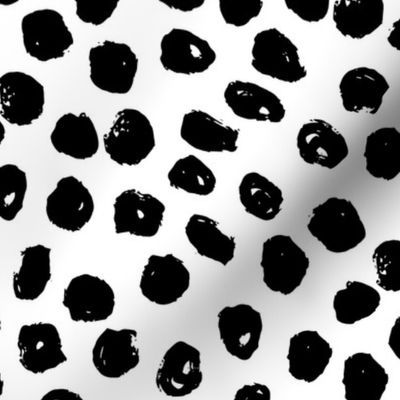 Black and White Inky Dots Wallpaper