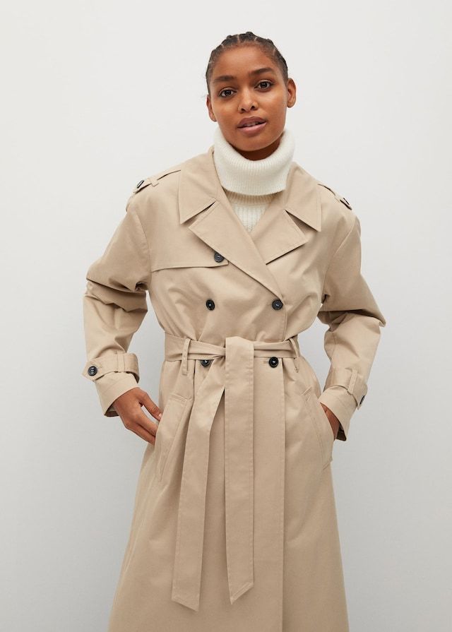 Fashion Women Winter Warm Hooded Long Section Coat Belt Double Breasted Jacket 