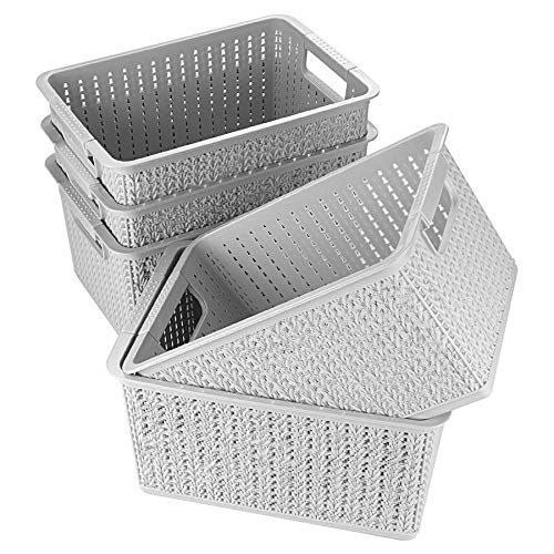 Rectangular Storage Baskets, Pack of 5