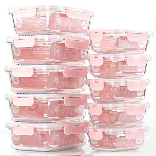 Glass containers, 10 pack