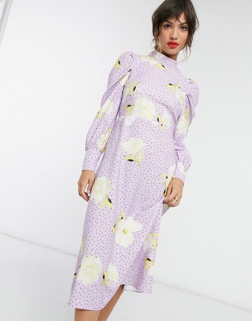 Floral Lilac Dress, Closet London, £75