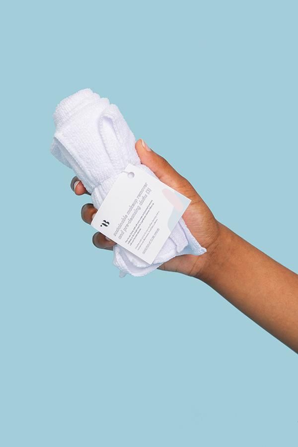 Base Butter's Sustainable Makeup Remover and Pre-Cleansing Cloth: 3-Cloth Set