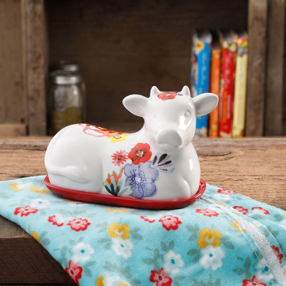 The Pioneer Woman Flea Market Cow Butter Dish