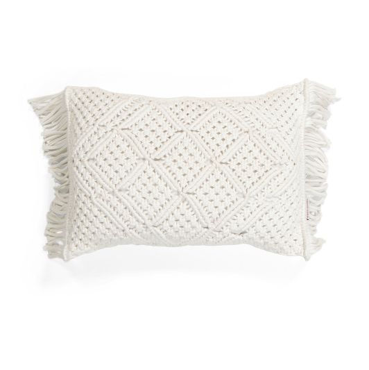 Outdoor Macrame Pillow