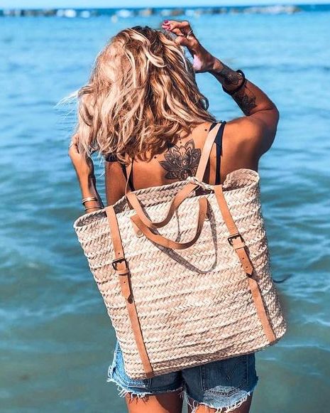 chanel straw beach bag