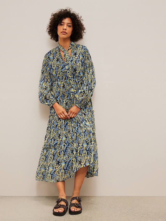 AND/OR La Galeria Elefante Cosmic Paisley Dress, Navy