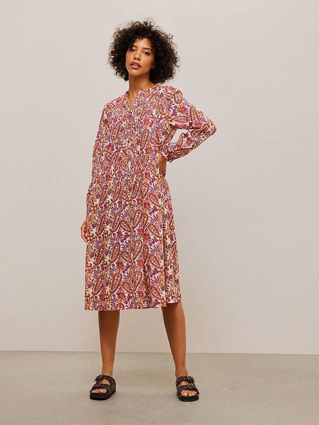 AND/OR La Galeria Elefante Suzie Smock Paisley Dress, Pink