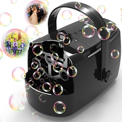 Bubble Generating Toddler Toys Bubble Machine Automatic Bubble Machine for Kids Bubble Blower for Outdoor Indoor Parties Black. Nonkeng Built-in Tank and Bubble Maker 