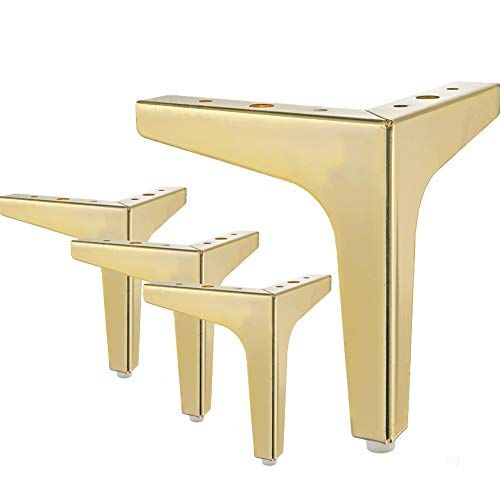 Set of 4 Modern Metal Diamond Triangle Furniture Feet 