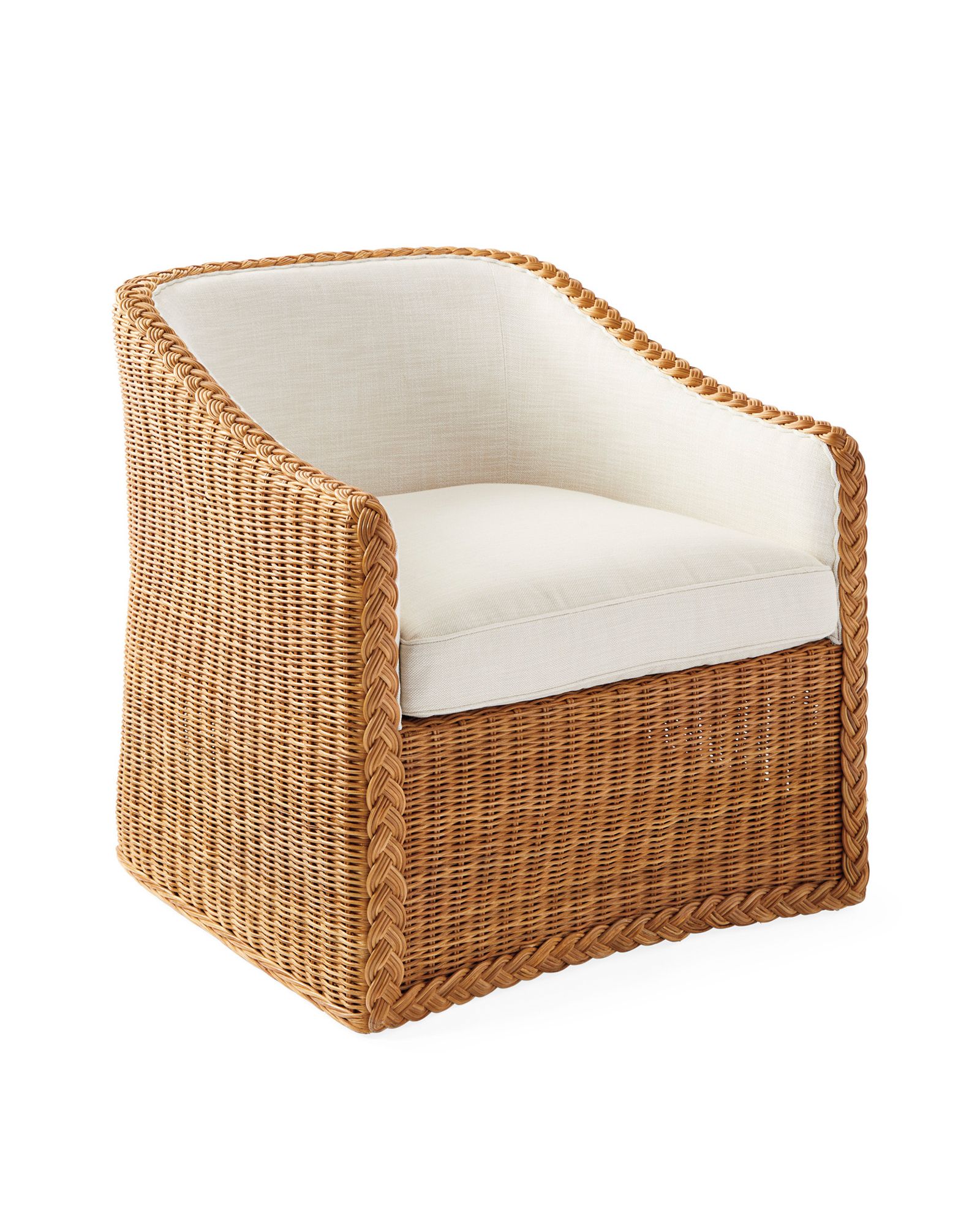 braided rattan chair