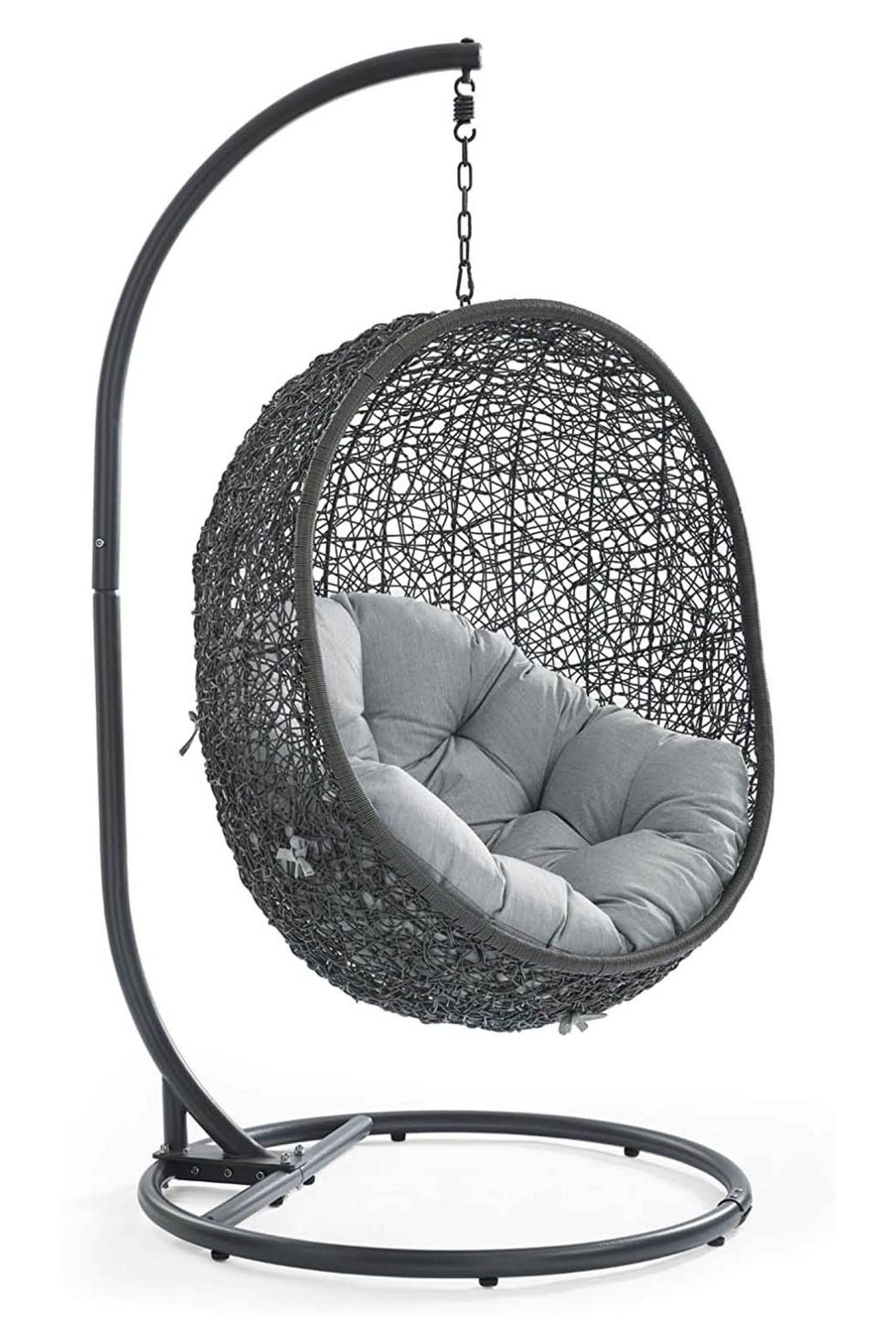 Swing Egg Chair with Leg Rest
