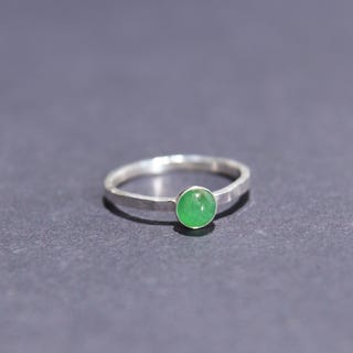 Satellite Ring in Emerald