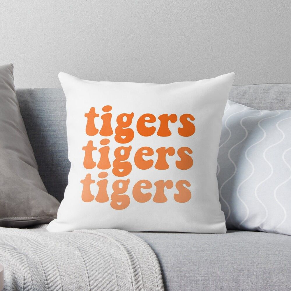 Tigers Throw Pillow