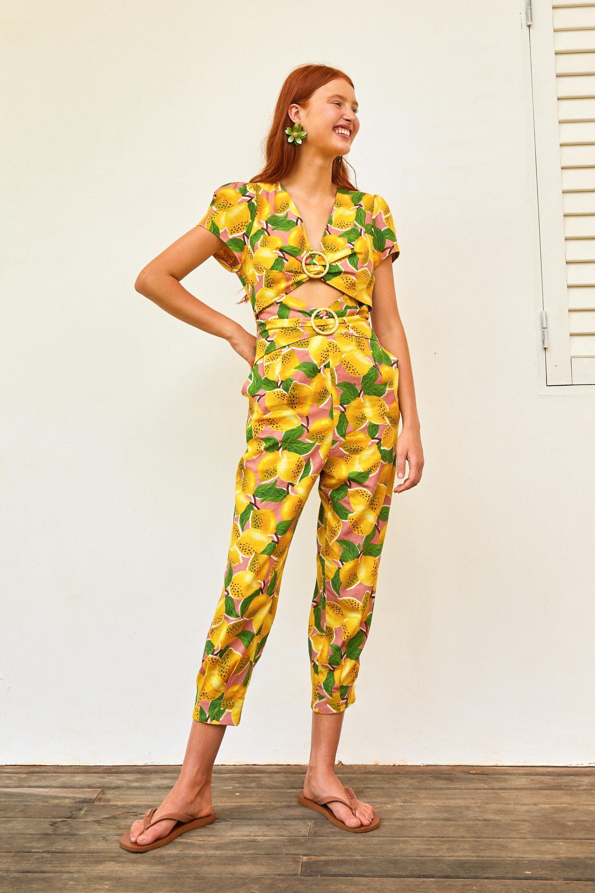 women's lemon print clothing