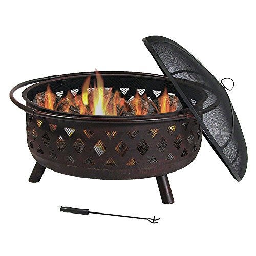 Sunnydaze Crossweave Outdoor Fire Pit