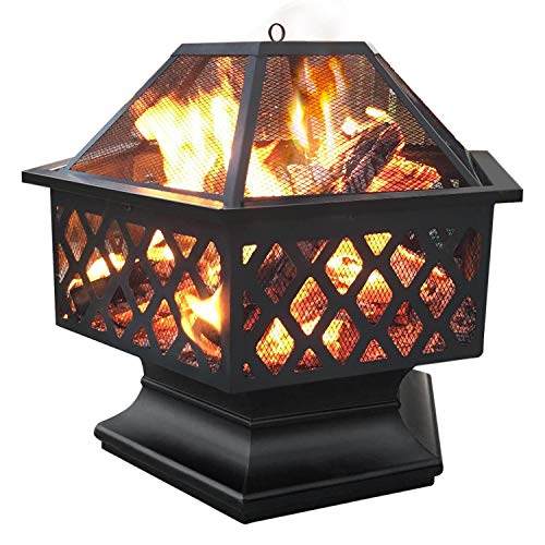 Yaheetech Hexagon Fire Pit