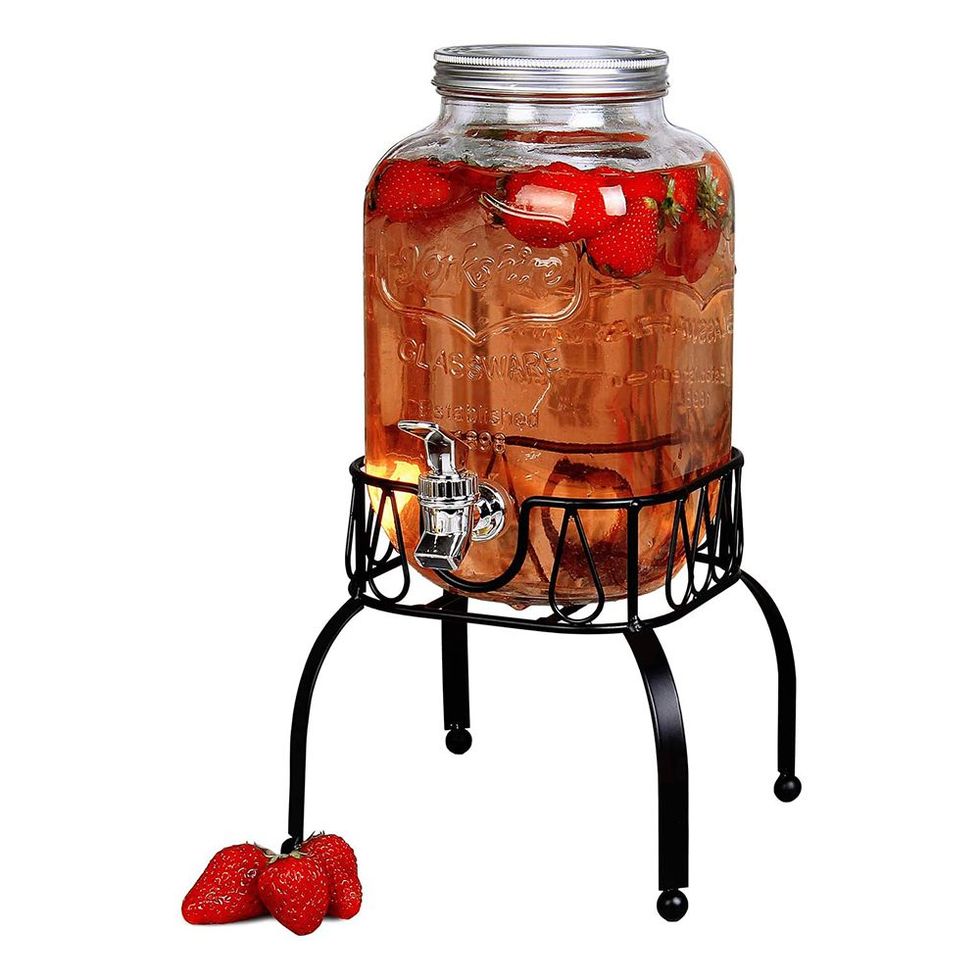 1-Gallon Drink Dispenser with Metal Stand