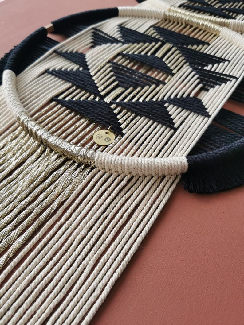House of Harlow 1960 Creator Collab Macrame Woven Wall Hanging