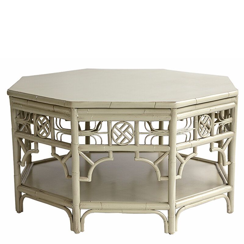 Indochine octagonal cocktail table small