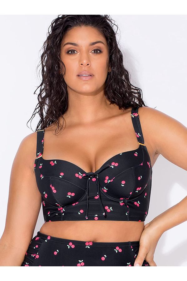 Full-Busted Long-Line Underwire Bikini Top