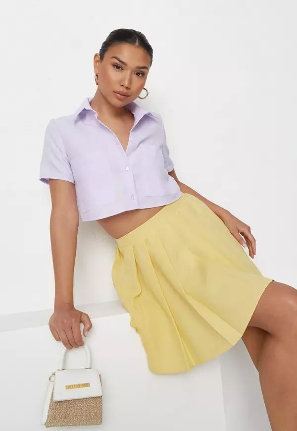 Missguided mustard outlet skirt