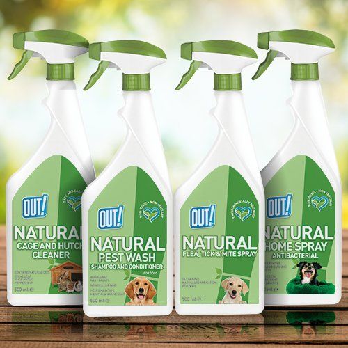 OUT! Natural Flea, Tick and Mite Treatment Spray
