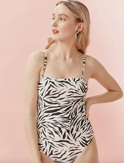 Animal Print Square Neck Swimsuit, £34