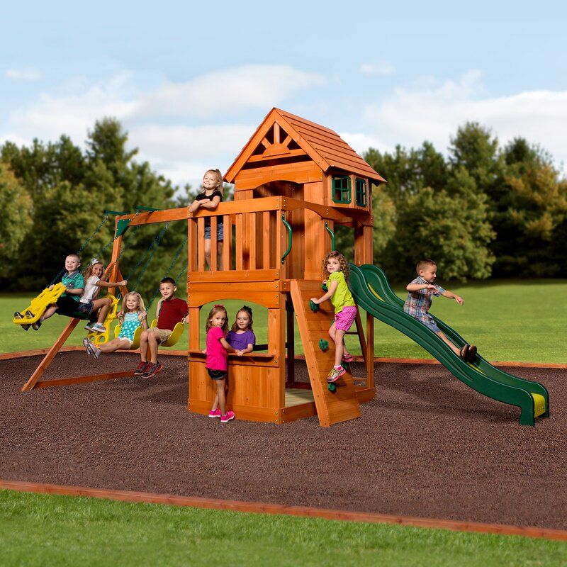 8 Best Wooden Swing Sets In 2021, Wooden Outdoor Playsets