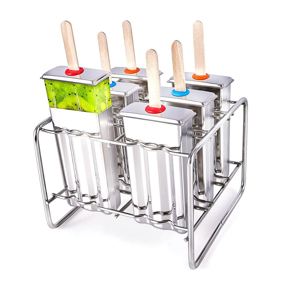 Stainless Steel Popsicle Molds With Sticks. Easy Popsicle Mold Set For  Kids. 6 Bpa Free Popsicle Molds + Holder, Leak Proof Silicone Seal, And  Popsicl