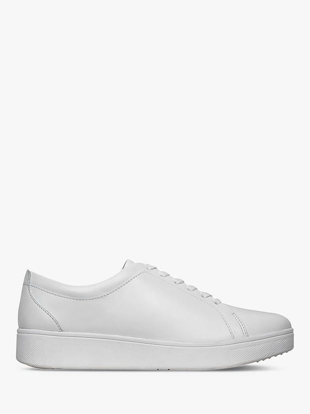 FitFlop Rally Lace Up Leather Trainers, Urban White