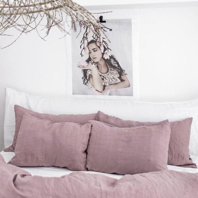 Woodrose Linen Pillowcase