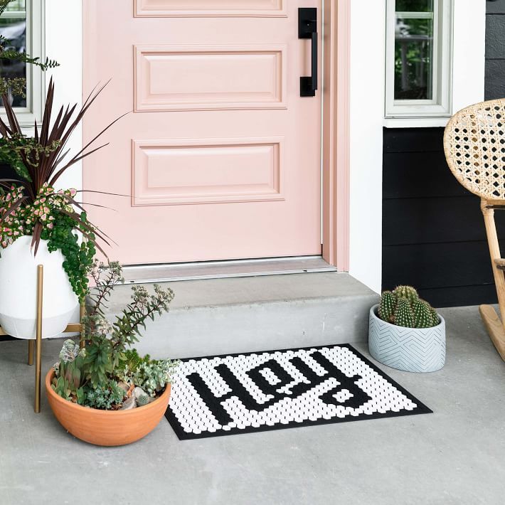  Pink Hello Gorgeous Door Mat for Front Door Home
