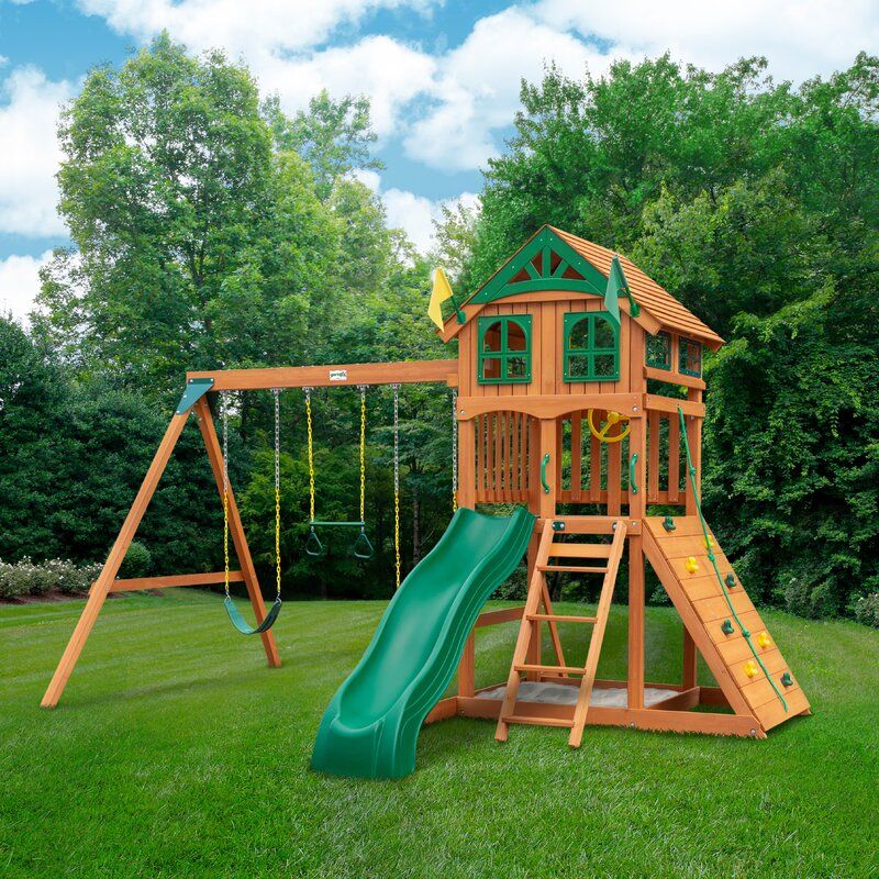 8 Best Wooden Swing Sets In 2021, Wooden Outdoor Playsets