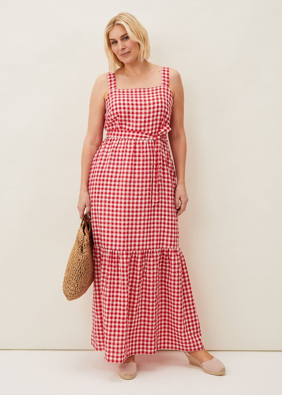 Gingham maxi dress