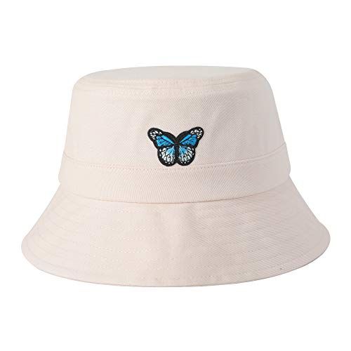 Butterfly Embroidered Bucket Hat 