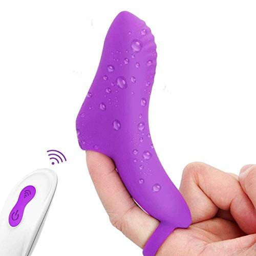 G Spot Finger Vibrator, PALOQUETH Personal Vibrator Clitoris Massager Sex Toy for Couples with 9 Powerful Vibration Textured Head for Intense Stimulation, Waterproof Wireless Remote Rechargeable