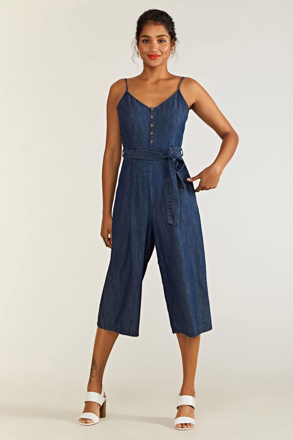 Button Detail Jumpsuit, Yumi, £50