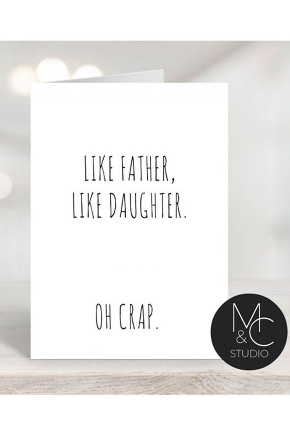 Like Father, Like Daughter Father's Day Card