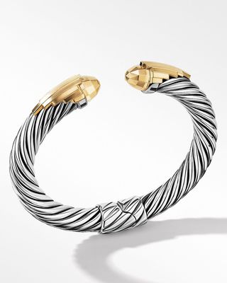 Empire Cable Bracelet with 18K Yellow Gold Domes