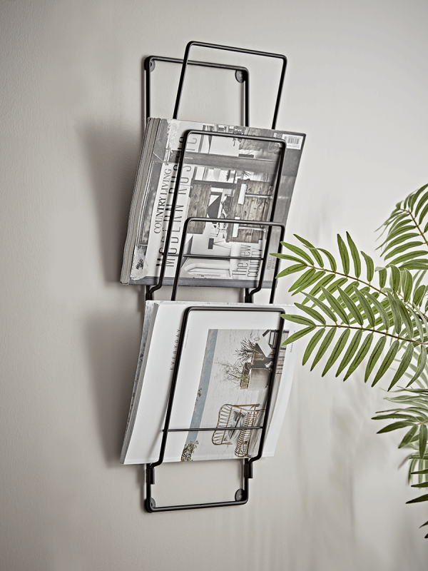 Industrial Wall Magazine Rack