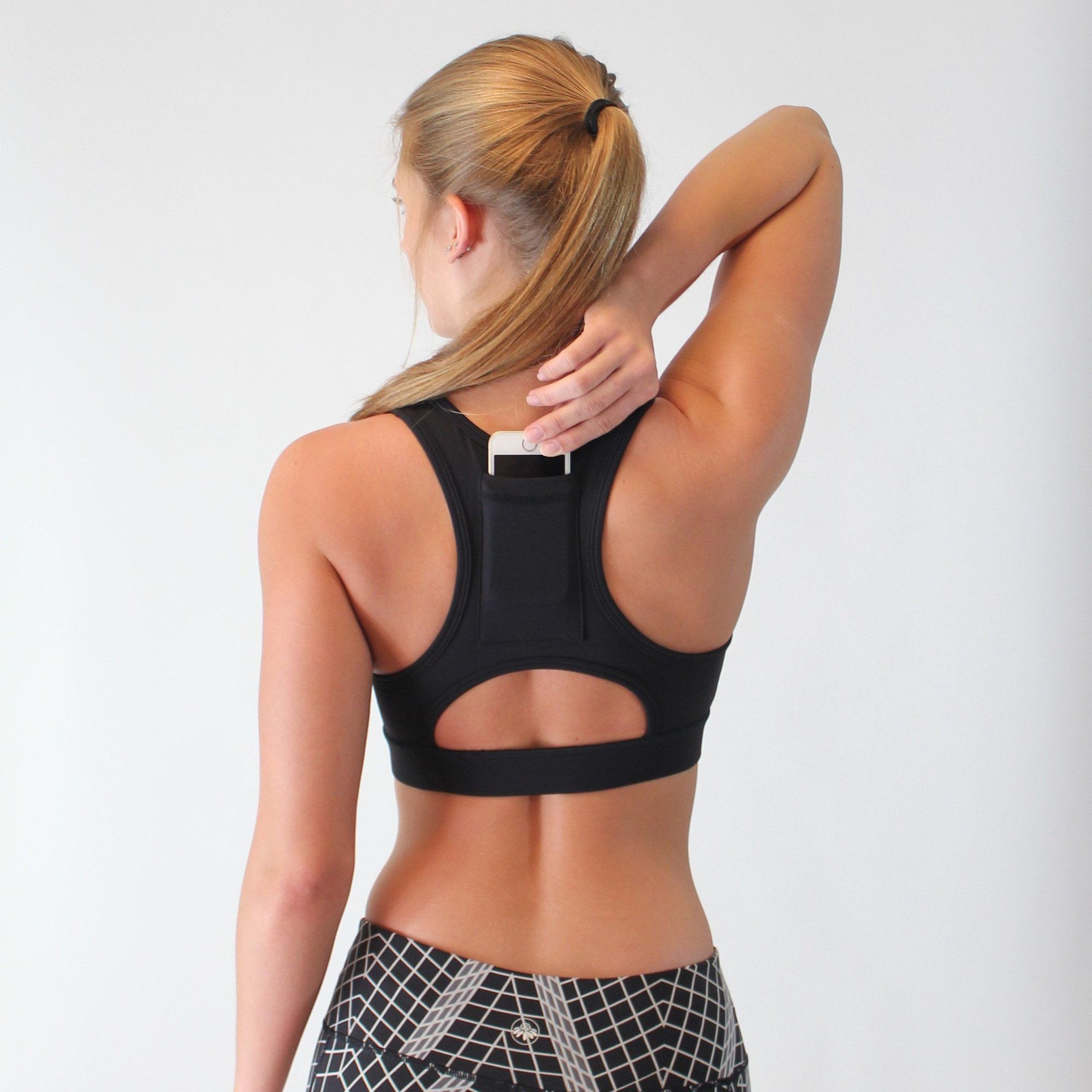 This Sports Bra With A hidden pocket will hold your phone, keys