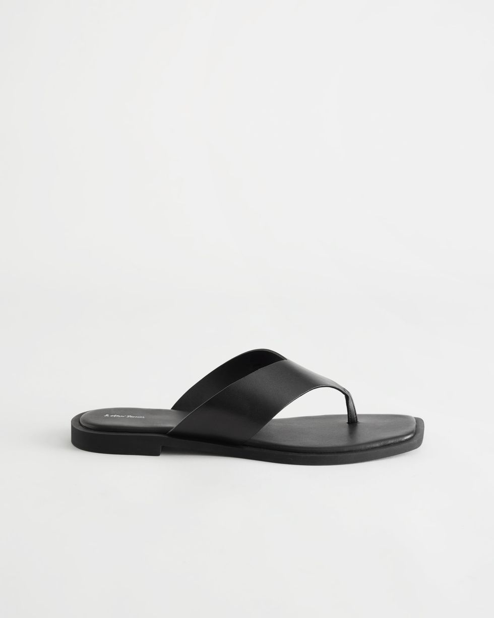 Leather Thong Strap Sandals
