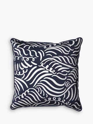 John Lewis & Partners Waves Print Garden Cushion