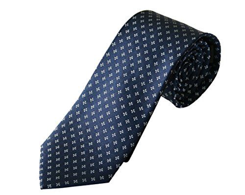 Vincenzo Boretti cravatta elegante classica da uomo idrorepellente e antisporco 8 cm x 15 cm fleur-de-lis di pura seta di alta qualità 