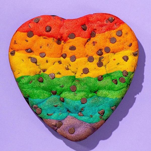 Pride Heart Brookie Cake